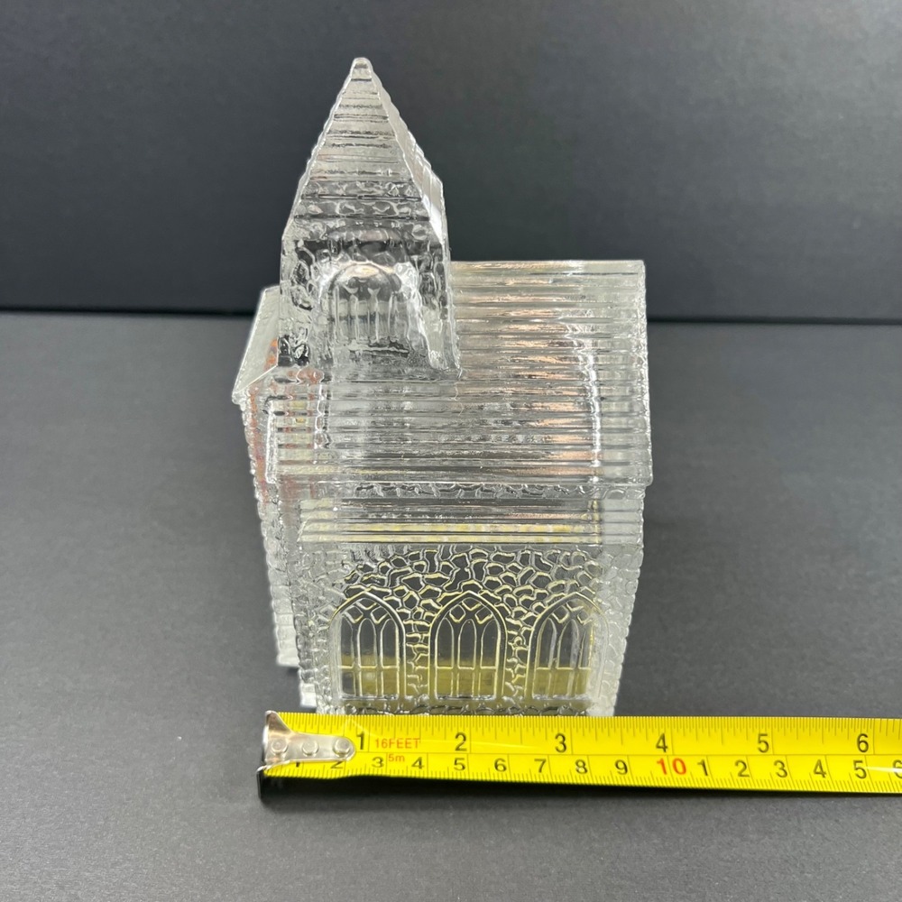 Vintage 1992 Avon Silent Night Church Figurine w/ Stained Glass Window Decal - Picture 9 of 9